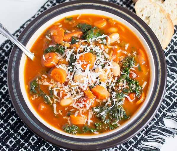Cannellini Bean, Carrot, and Kale Healthy Soup Recipes