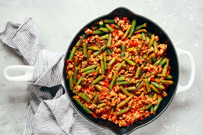 Ground Turkey Skillet with Green Beans Paleo Meal Prep Recipe