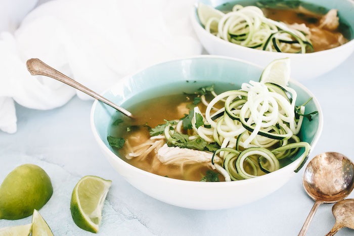Paleo Crock Pot Recipes Chicken Pho with Zoodles