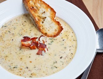 Roasted Cauliflower and Aged White Cheddar Keto Soup