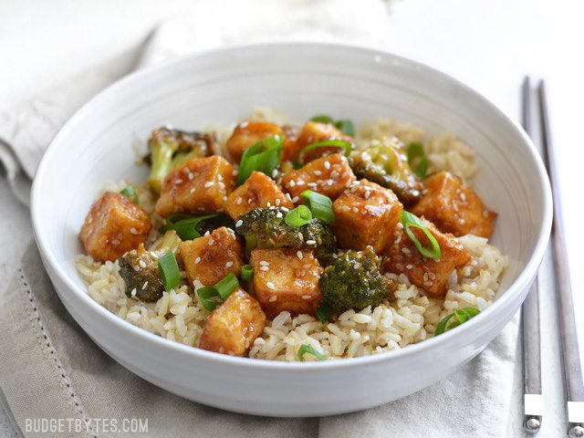 Pan Fried Sesame Tofu with Broccoli Vegetarian Dinner Recipes