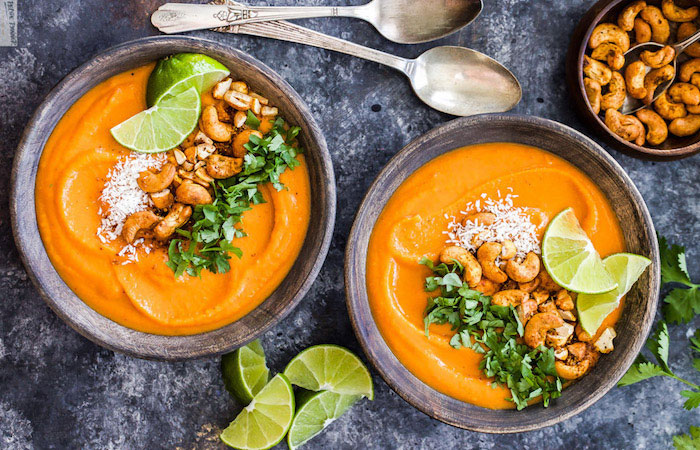 Thai Sweet Potato Carrot Healthy Soup Recipes