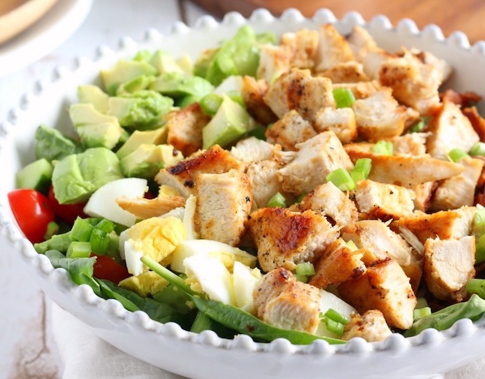Chicken Cobb Salad with Buffalo Ranch Paleo Meal Prep Recipe