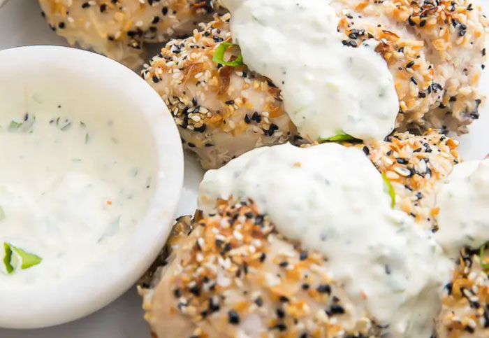 Everything Bagel Keto Chicken Recipe with Cream Cheese Sauce