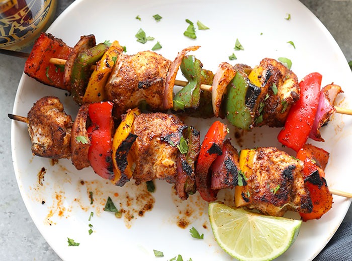 Chicken Fajita Kebabs Meal Prep Recipes
