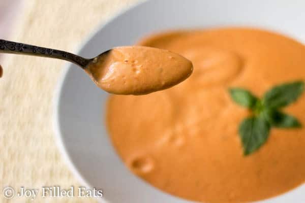 Fresh Tomato Basil Keto Soup
