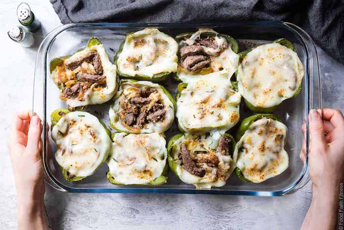 Low Carb Philly Cheesesteak Stuffed Peppers Keto Meal Prep Recipes