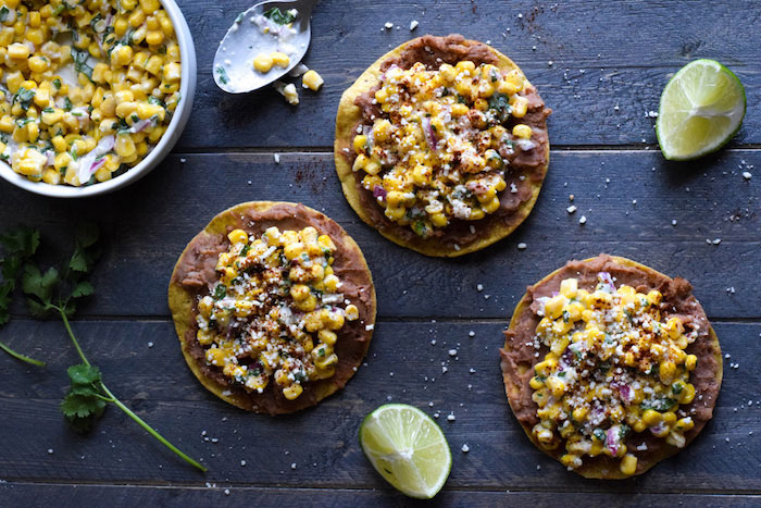 Mexican Street Corn Tostadas Vegetarian Dinner Recipes